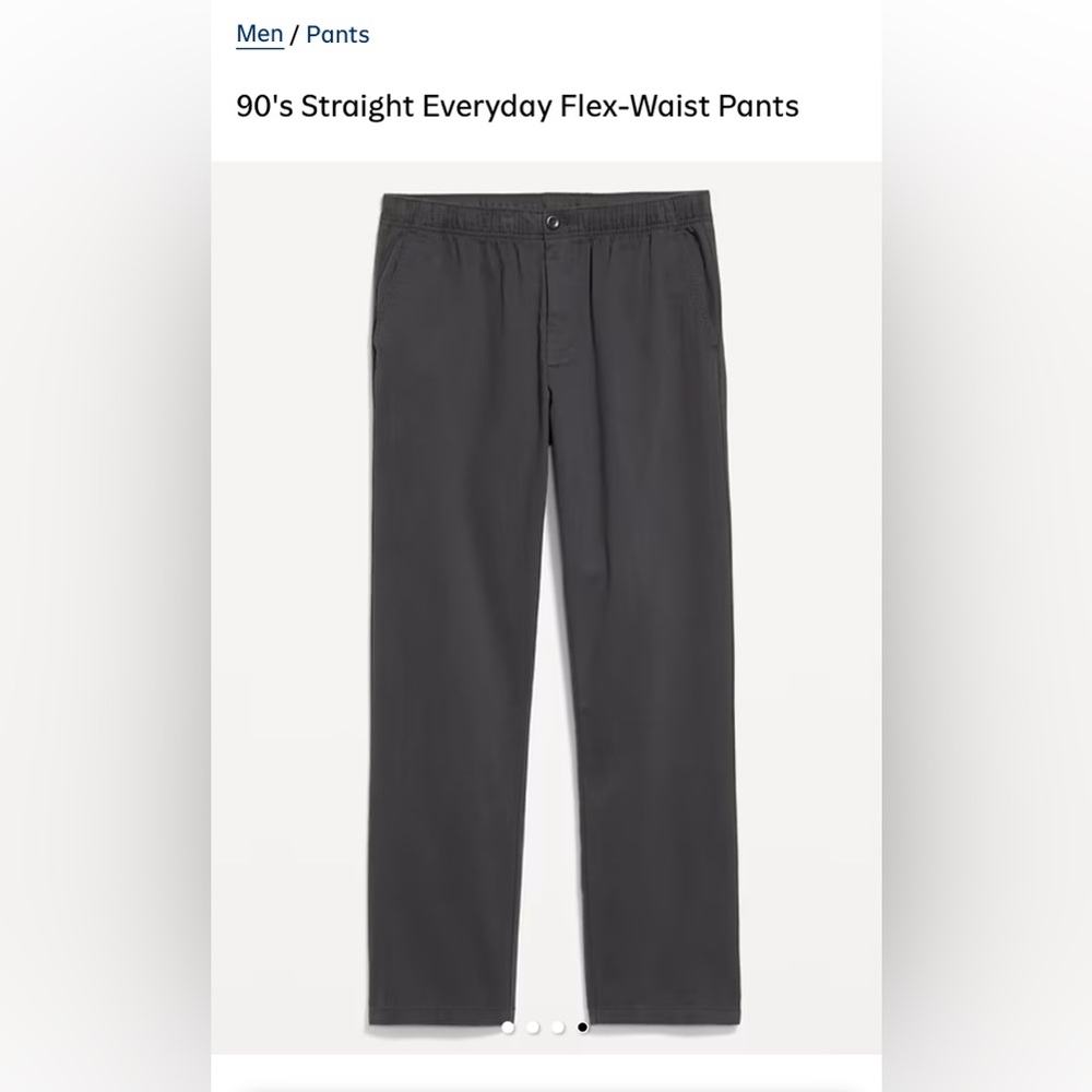 90's Straight Everyday Flex-Waist Pants - Gray